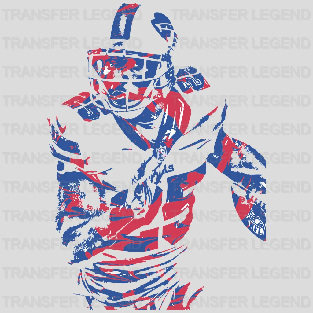Buffalo Bills Fan Mascot Cartoon Graphic NFL Design - DTF Heat Transfer