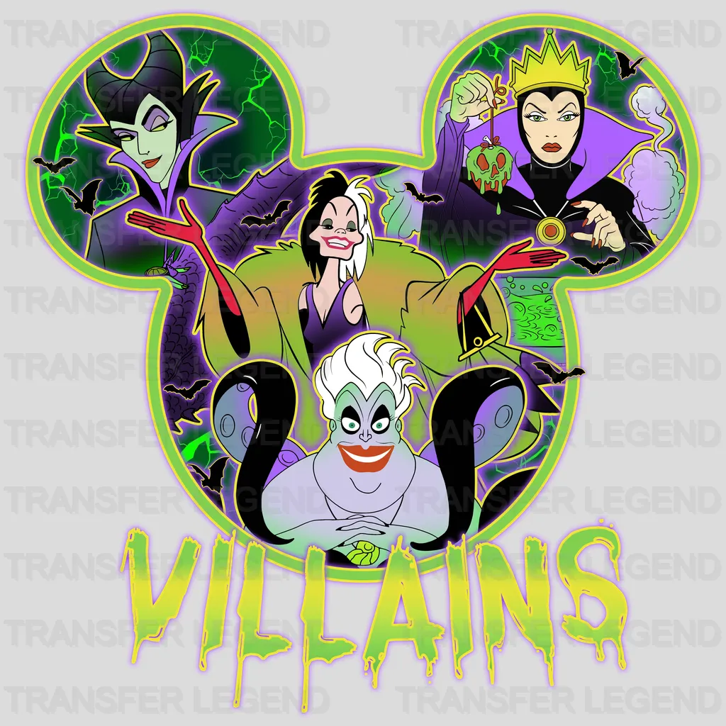 Green Vilians Disney Designs - DTF Heat Transfers