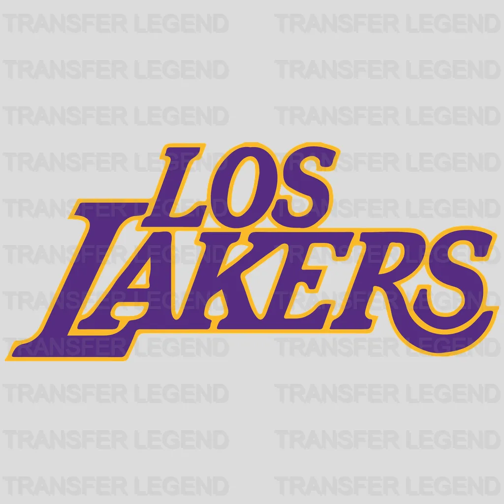Los Angeles “LOS LAKERS” Bilingual Wordmark NBA Design - DTF Heat Transfer
