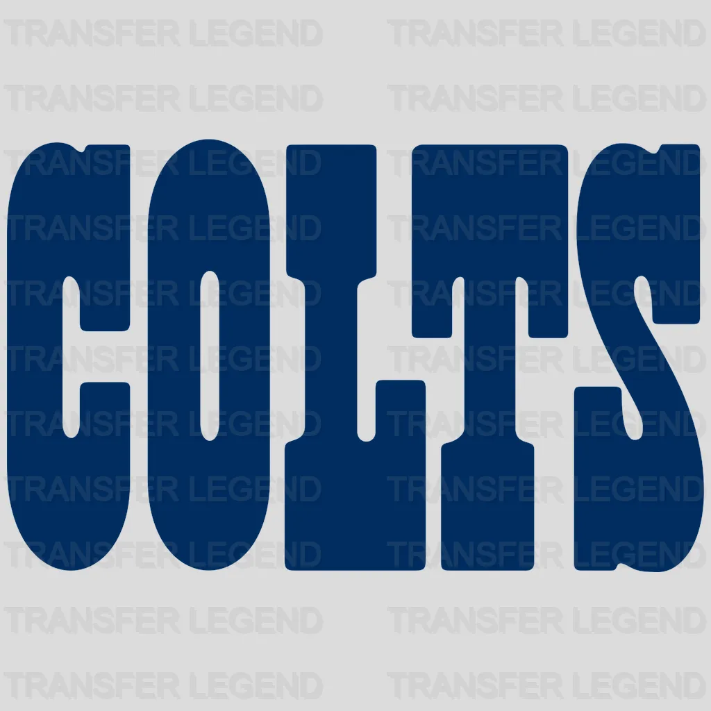 Indianapolis Colts Block Text Wordmark NFL Design - DTF Heat Transfer