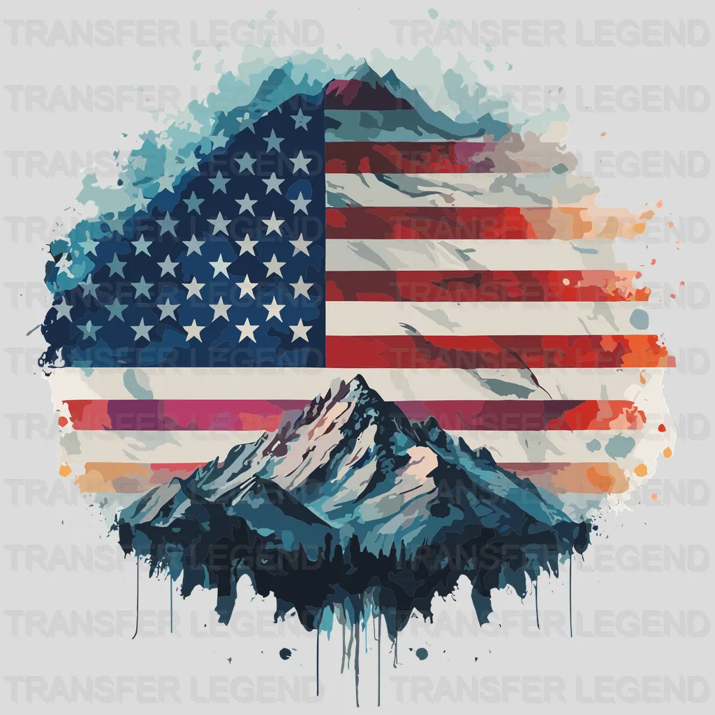 Mountains USA Design - DTF Heat Transfers - transferlegend