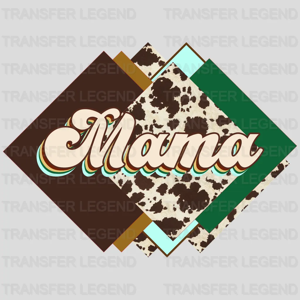 Mama Cow Pattern DTF Transfer - transferlegend