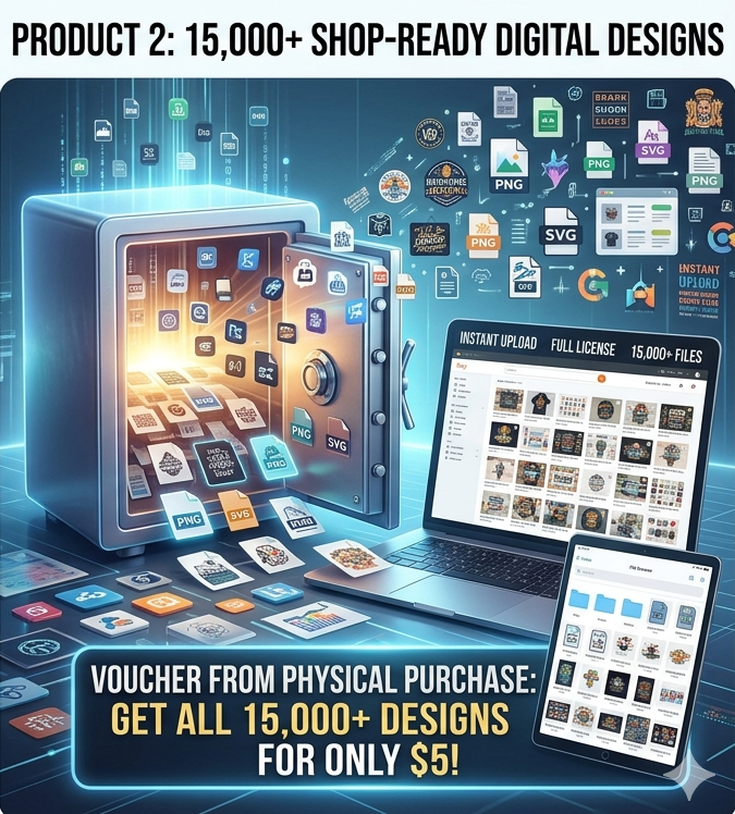 5,000 Shopify-Ready Digital DTF Vault (Full Digital Storefront Envy)