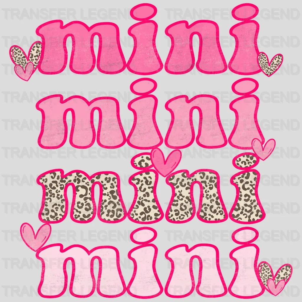 Mama Mini Pink Leopard Design - DTF heat transfer - transferlegend