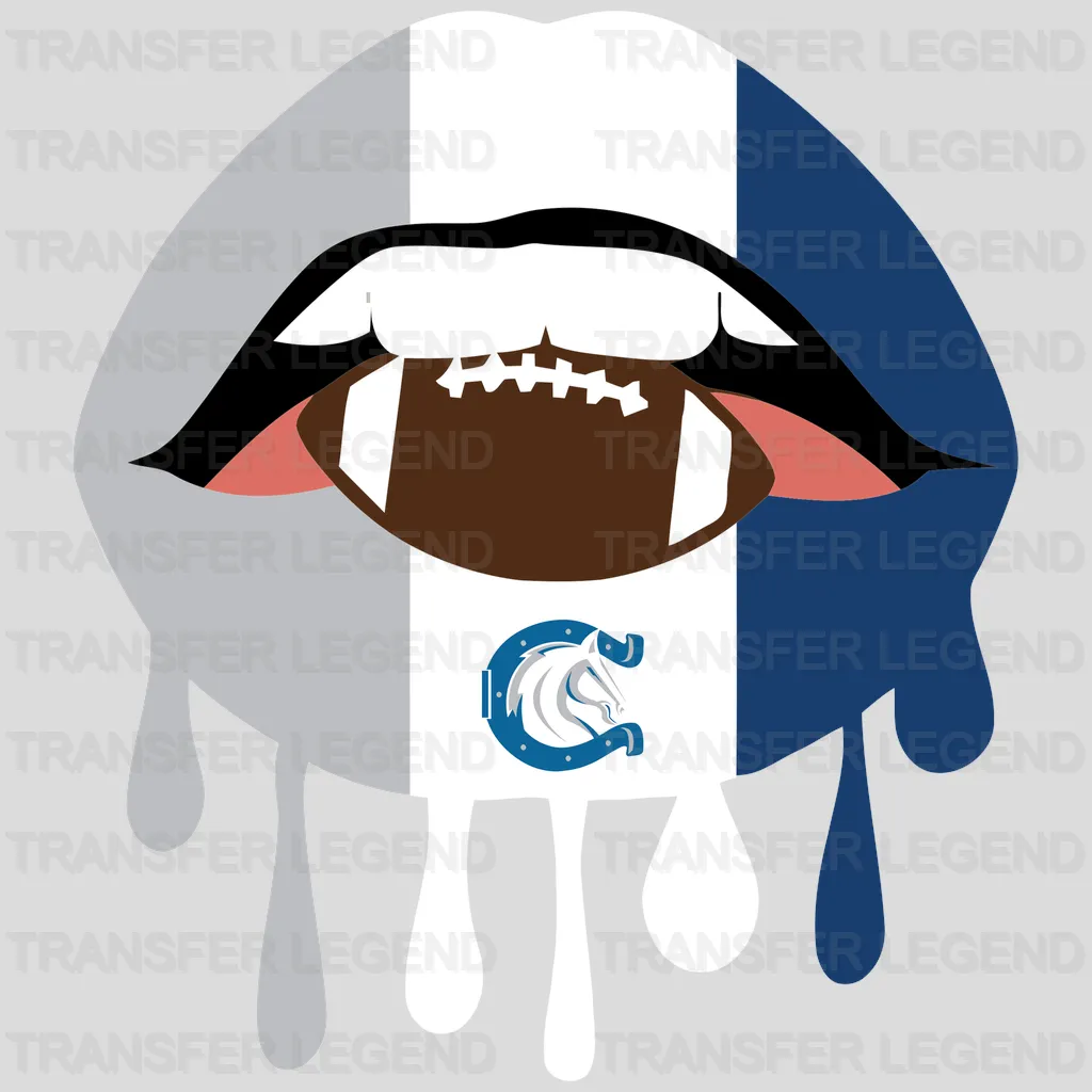Indianapolis Colts Dripping Lips Football Logo NFL Design - DTF Heat Transfer