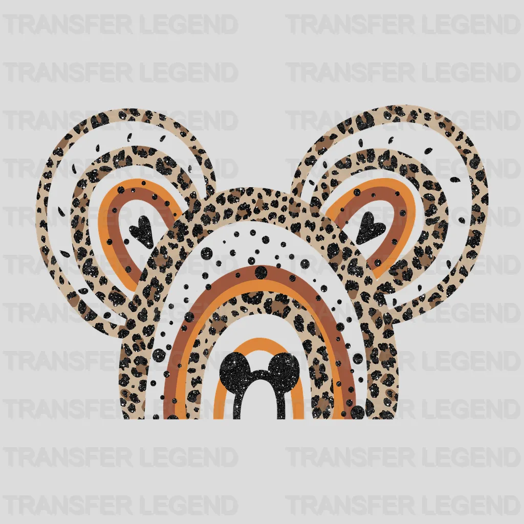 Ears Leopard Rainbow Design - DTF heat transfer - transferlegend