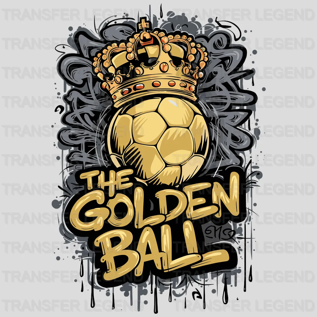 The Golden Ball Soccer Design - DTF Heat Transfers - transferlegend