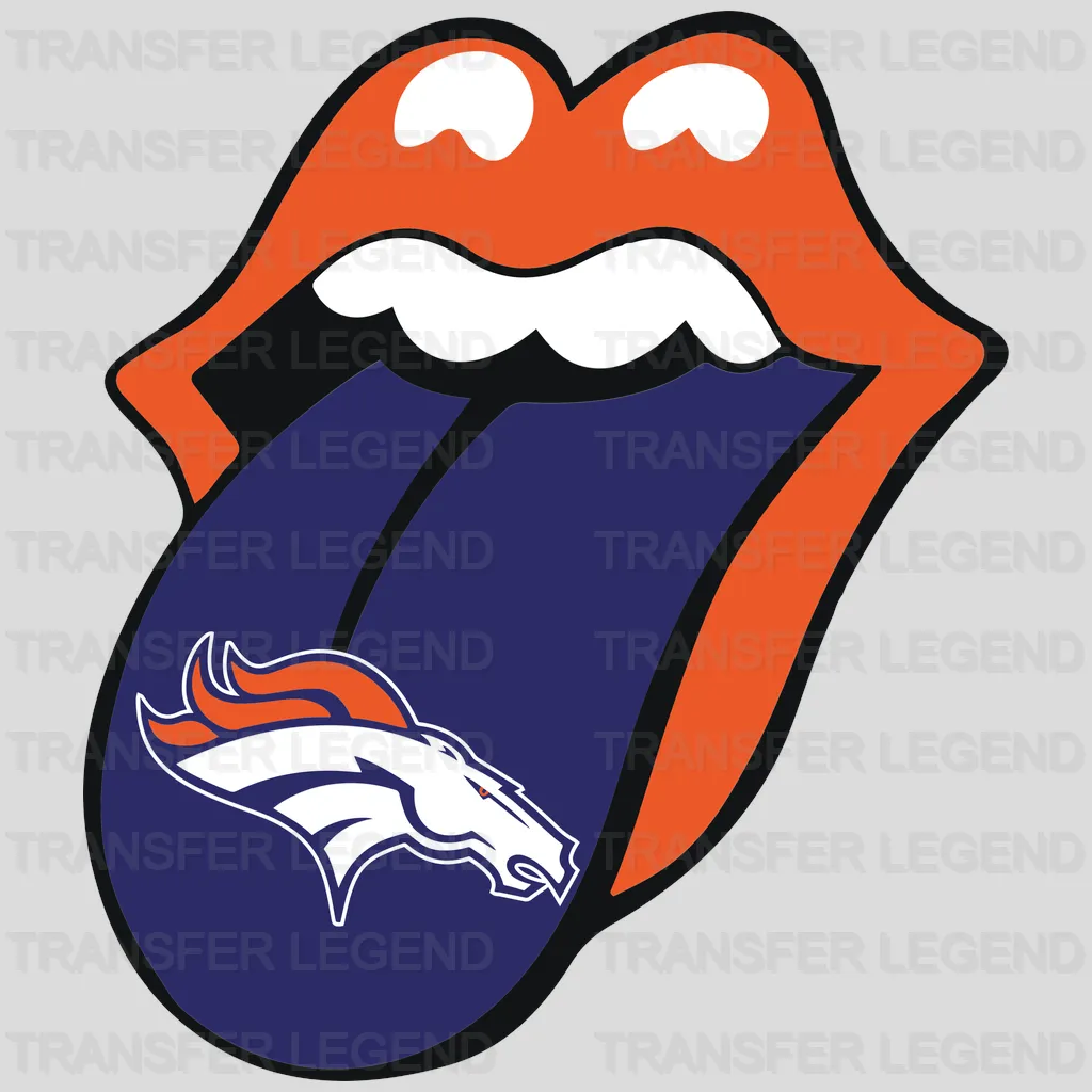 Denver Broncos Ornamental Skull Emblem NFL Design - DTF Heat Transfer
