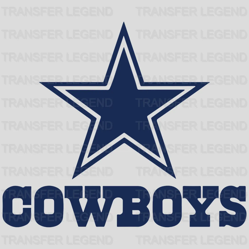 Dallas Cowboys Cowboys Wordmark NFL Design - DTF Heat Transfer