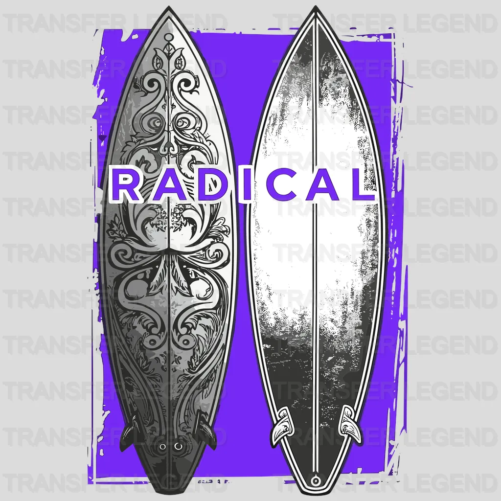 Radical Surfing Design - DTF Heat Transfers - transferlegend