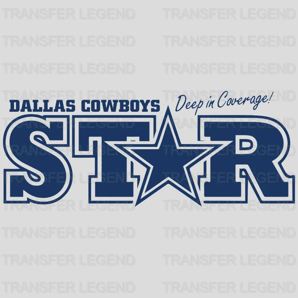 Dallas Cowboys Star Wordmark Logo NFL Design - DTF Heat Transfer