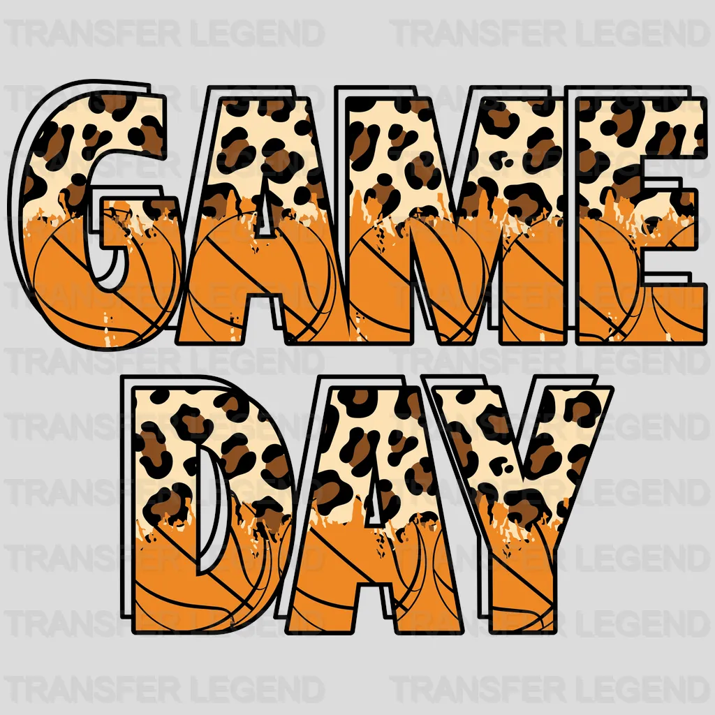 Game Day Basketball Leopard DTF Transfer - transferlegend