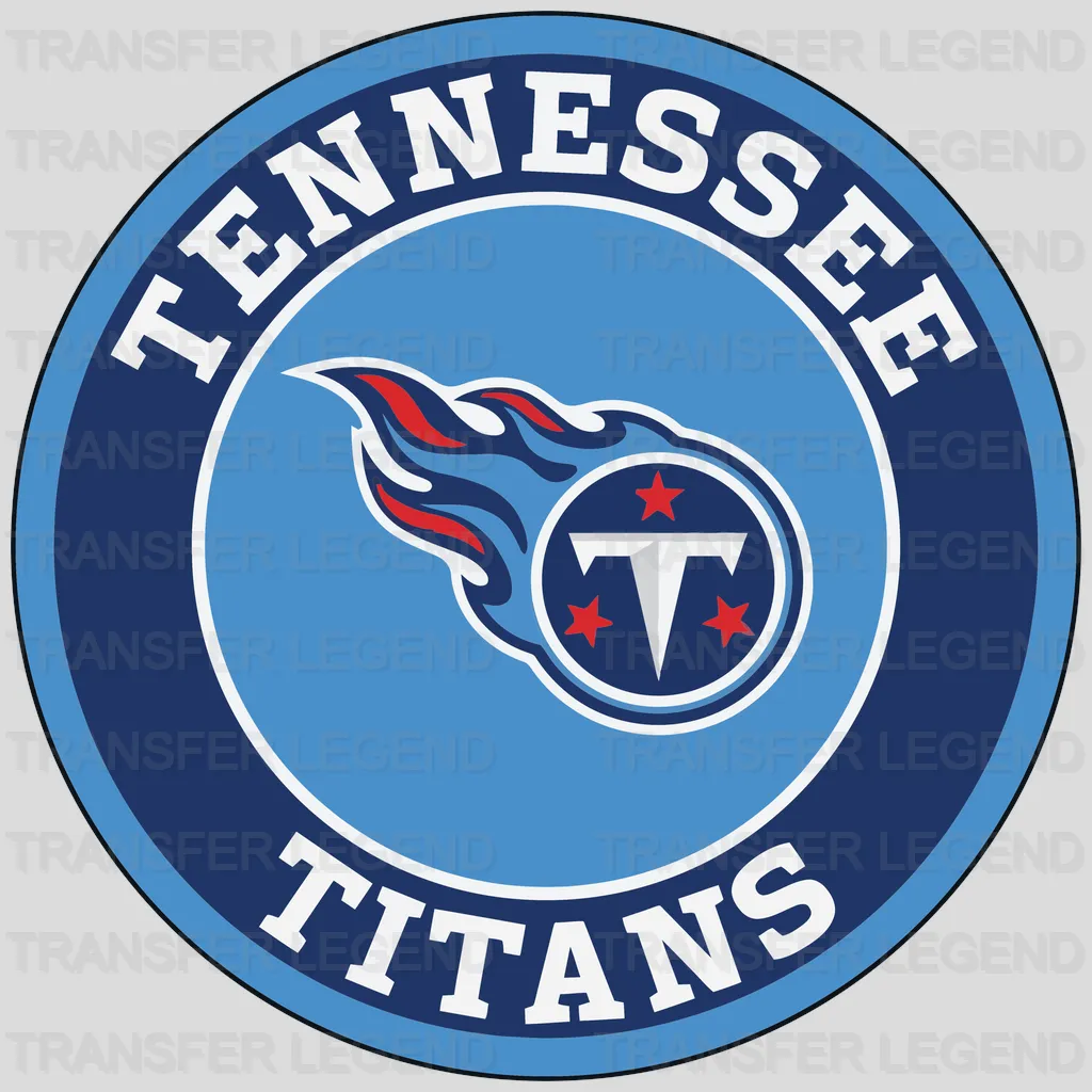 Tennessee Titans Circular Text Badge NFL Design - DTF Heat Transfer