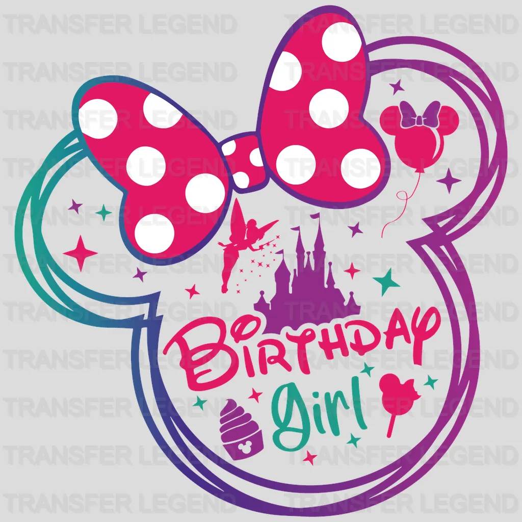 Birthday Girl Cartoon Head Design - DTF heat transfer - transferlegend