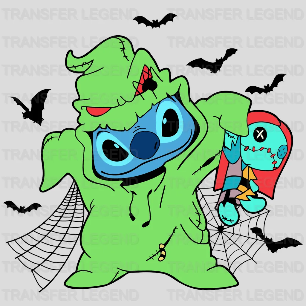 Stitch Halloween Oogie Boogie Design - DTF heat transfer - transferlegend