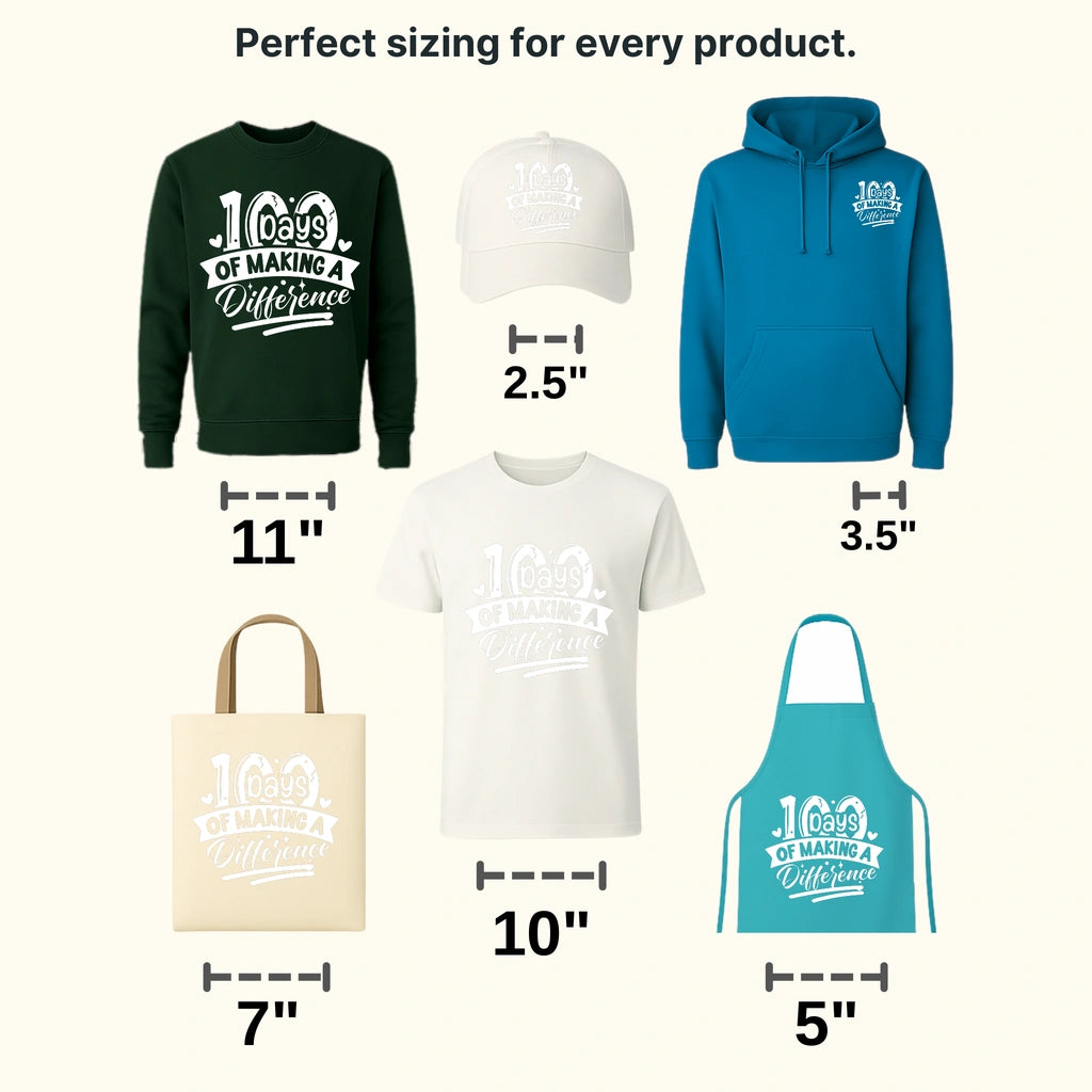 100 Days Of Making A Difference Design - DTF heat transfer - transferlegend