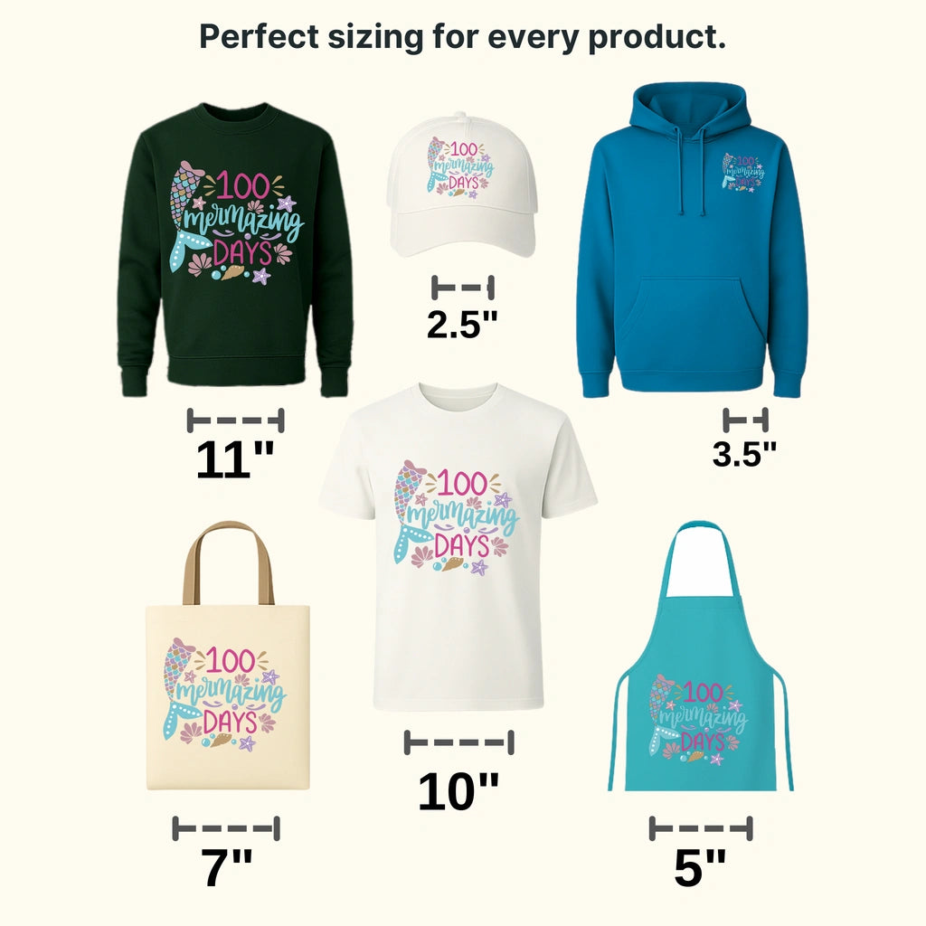 100 Mermazing Days - DTF heat transfer - transferlegend