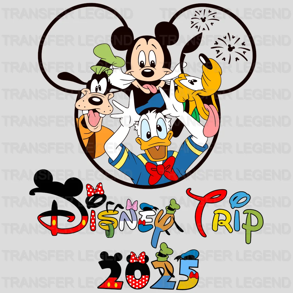 Mickey&Minnie Trip Cartoon Designs - DTF Heat Transfer - transferlegend