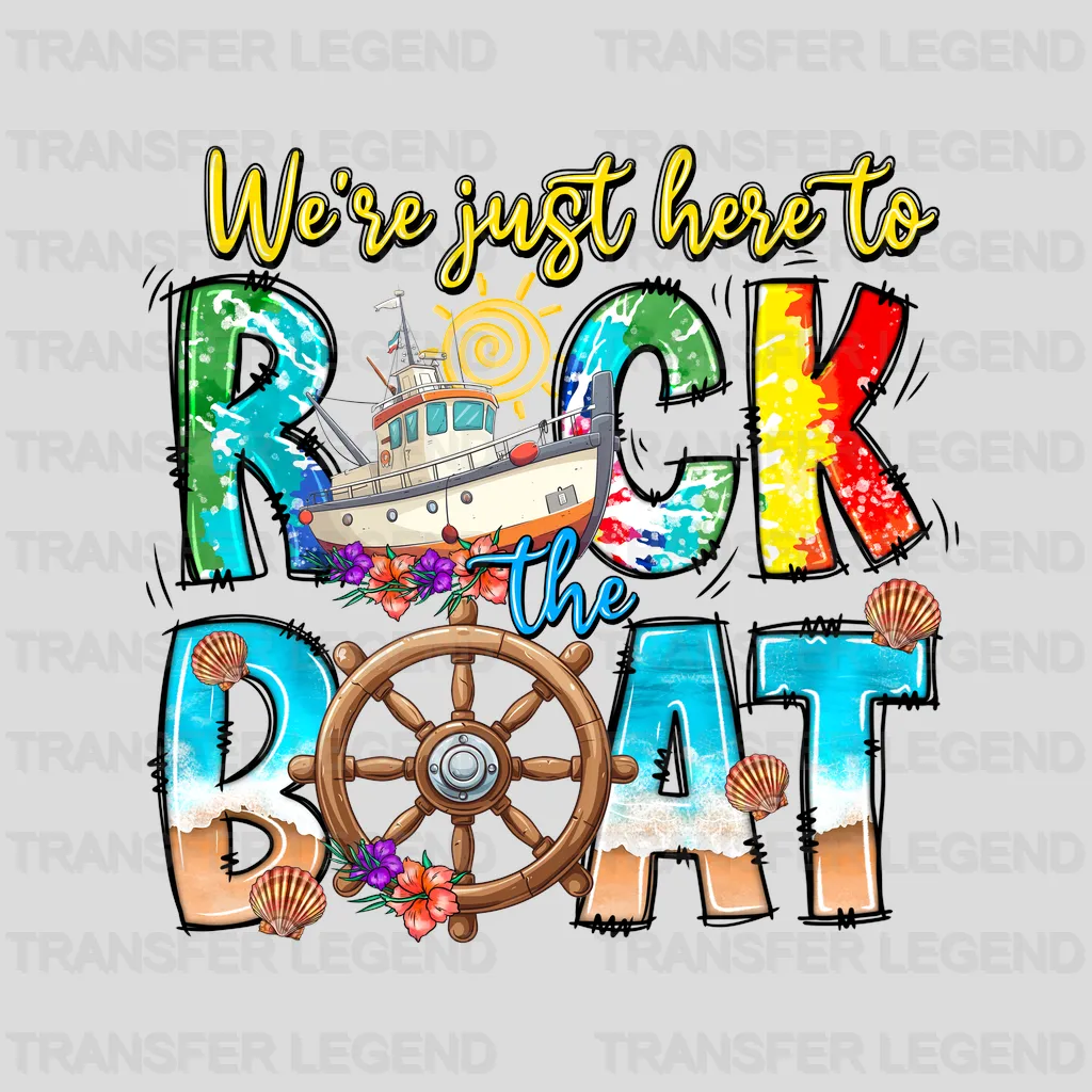 Rock Boat Summer Design - DTF Heat Transfers - transferlegend
