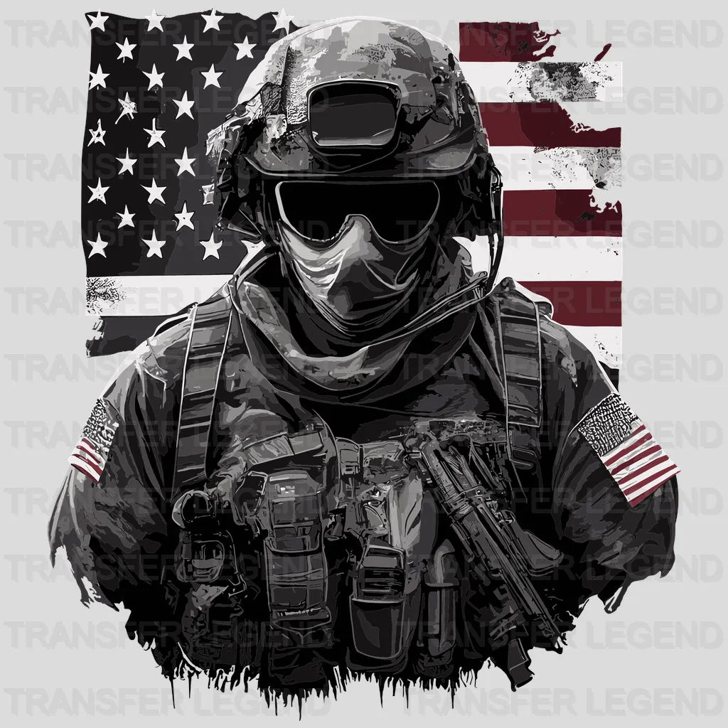 Soldier USA Design - DTF Heat Transfers - transferlegend