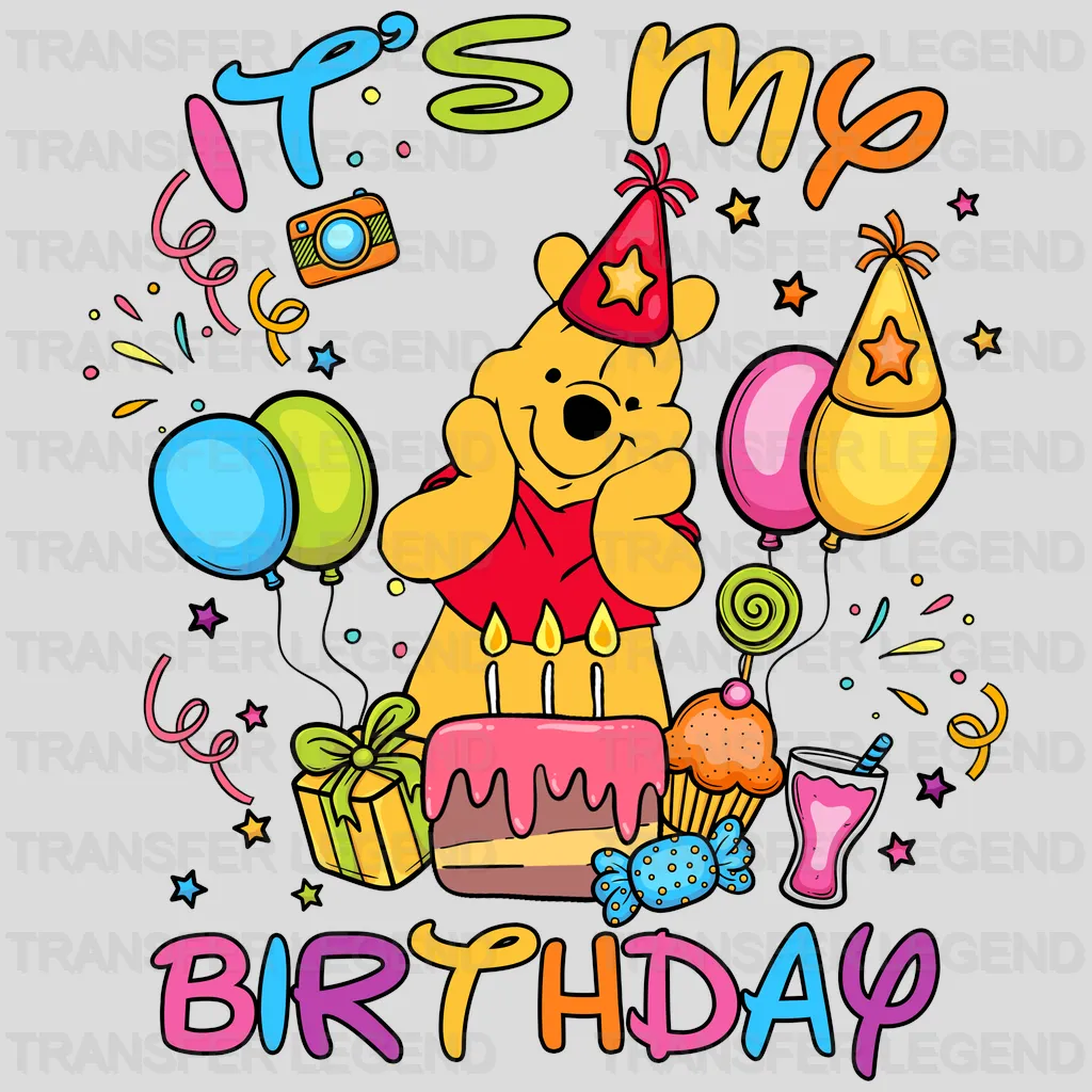 It's My Birthday Winnie Disney Designs - DTF Heat Transfers