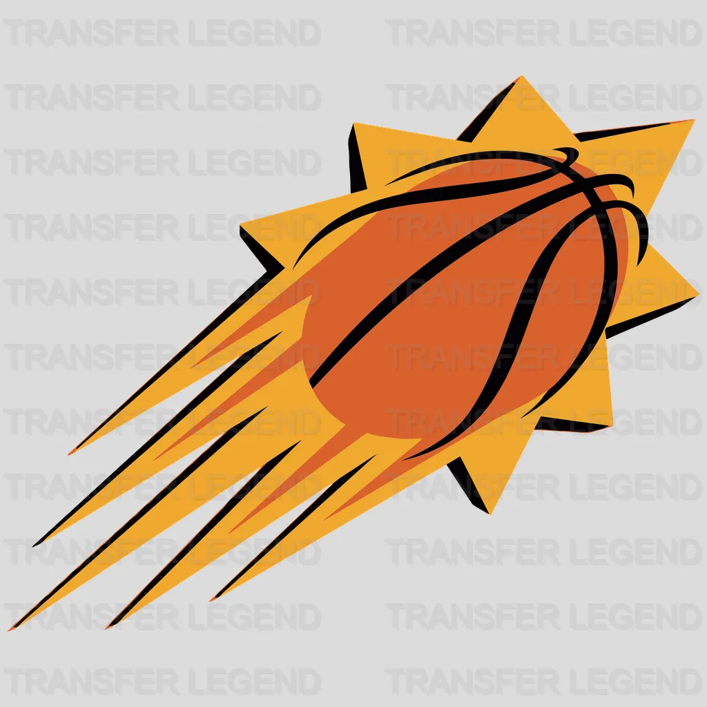Phoenix Suns Primary Sunburst Basketball Emblem NBA Design - DTF Heat Transfer