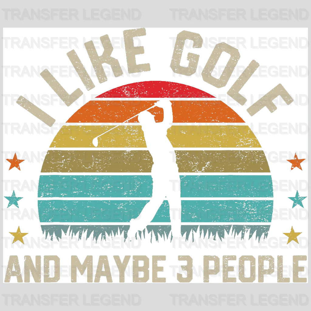 I Love Golf Golf Design - DTF Heat Transfers - transferlegend