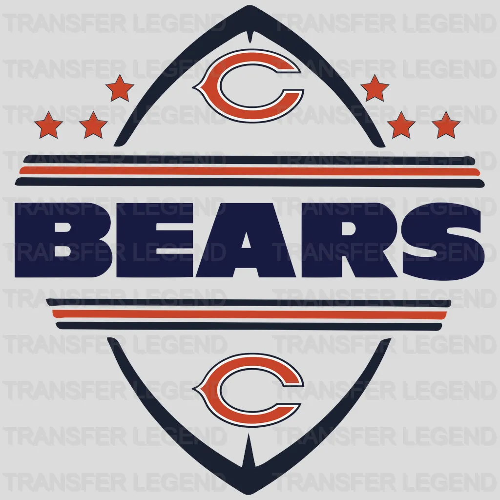 Chicago Bears “It’s in My DNA” Fingerprint Emblem NFL Design - DTF Heat Transfer