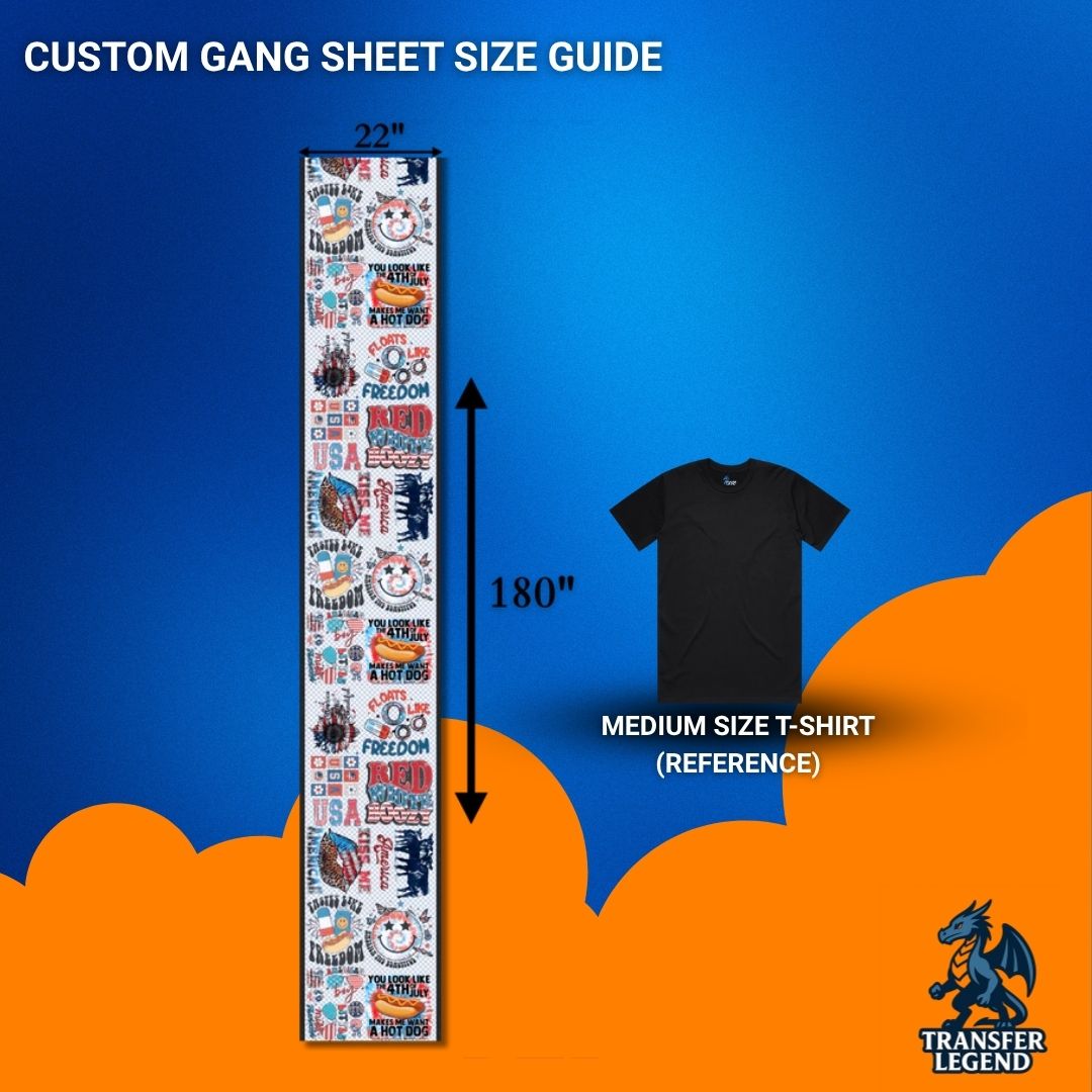 Upload Your DTF Gang Sheet | Fast, High Durability Transfers