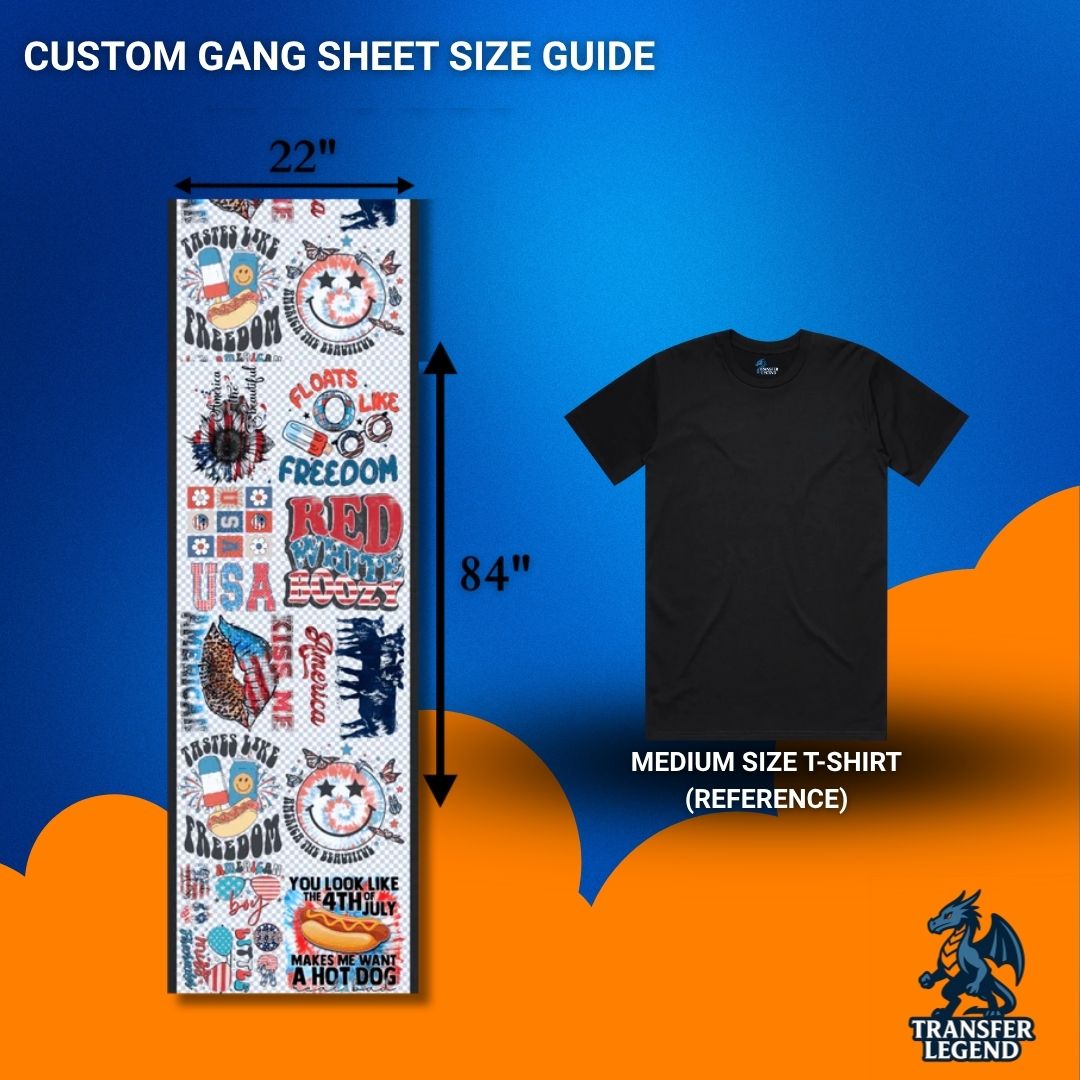 Upload Your DTF Gang Sheet | Fast, High Durability Transfers