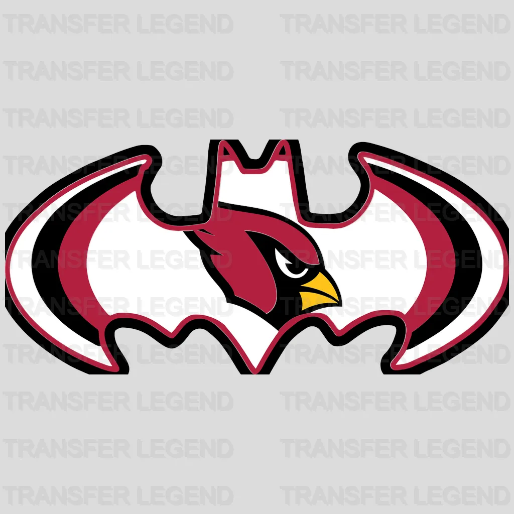 Arizona Cardinals Bat Silhouette Logo NFL Design - DTF Heat Transfer