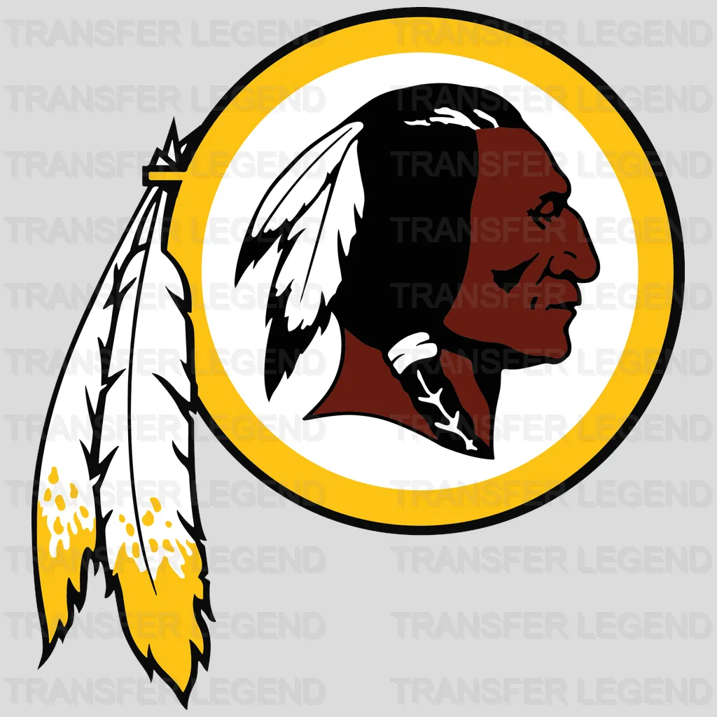 Washington Redskins Classic Circle Head Logo NFL Design - DTF Heat Transfer