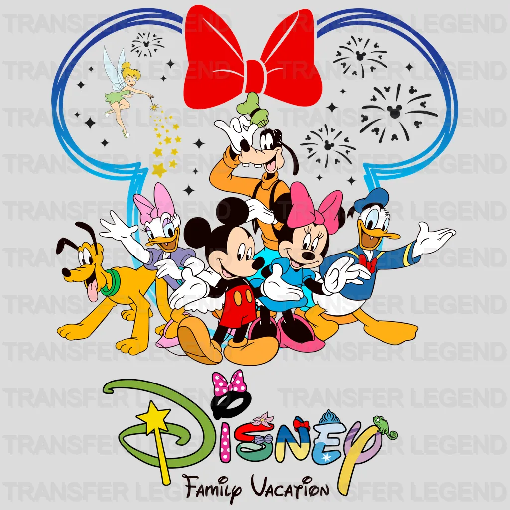 Duck & Pluto & Mouse Family Trip Cartoon Designs - DTF Heat Transfer - transferlegend