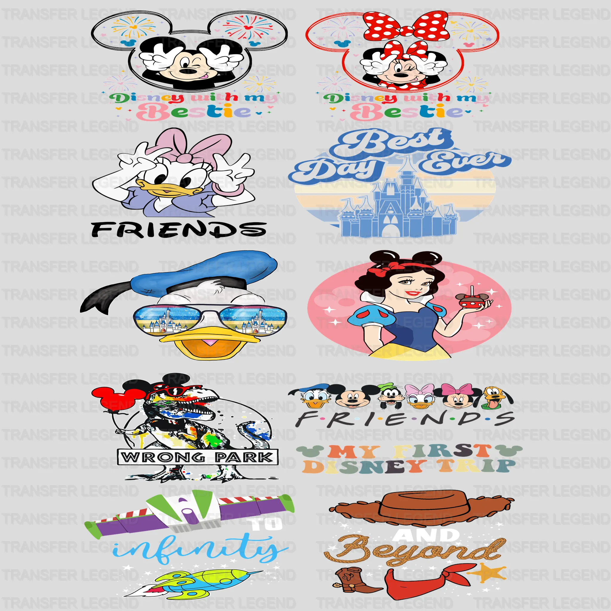 D Premade Gang sheet-22X60 Cartoon Design - transferlegend