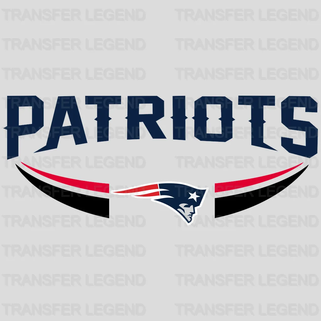 New England Patriots standalone team name in modern font, NFL design - DTF Heat Transfer