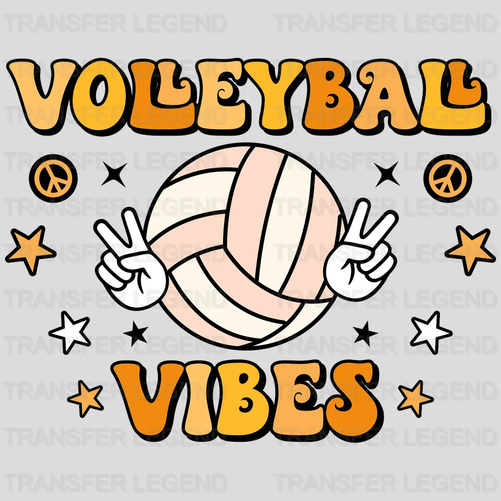 Peace Volleyball Vibes DTF Transfer - transferlegend