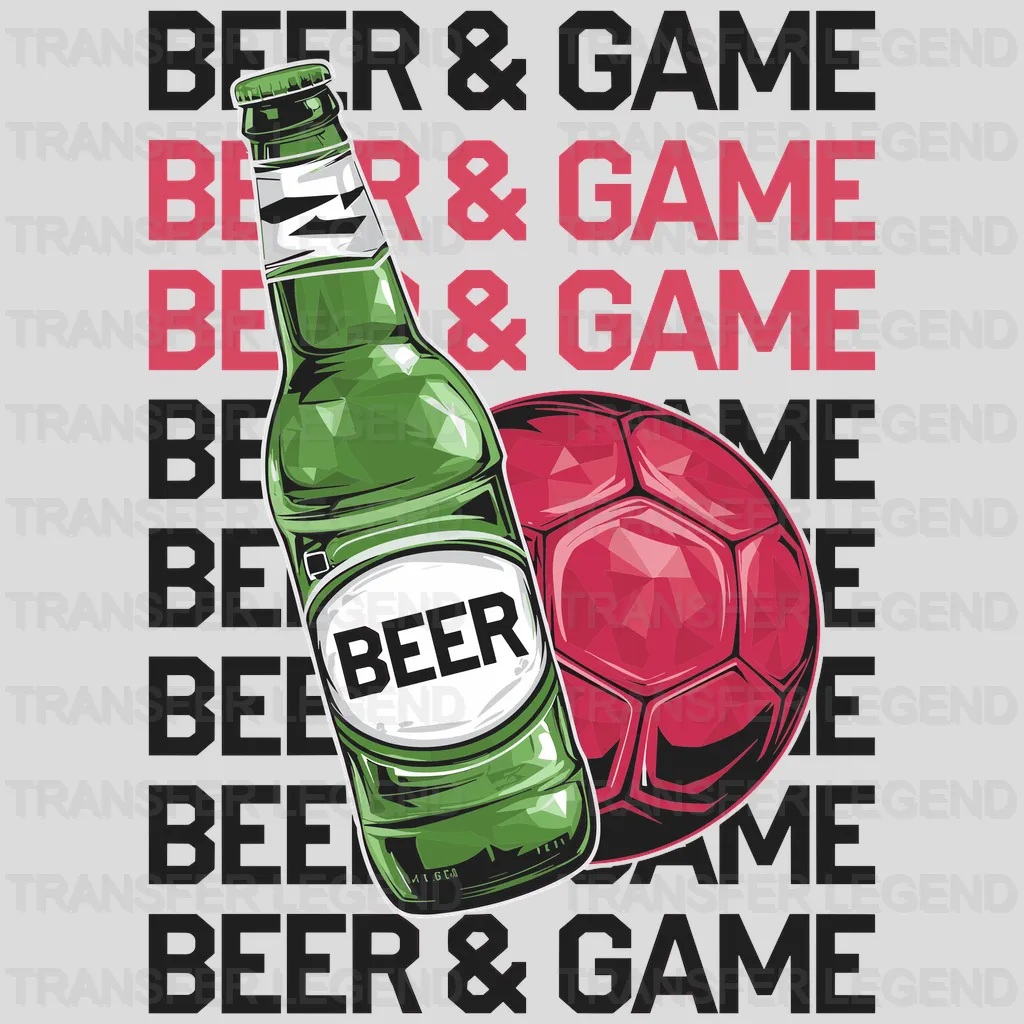 Beer Game Soccer Design - DTF Heat Transfers - transferlegend