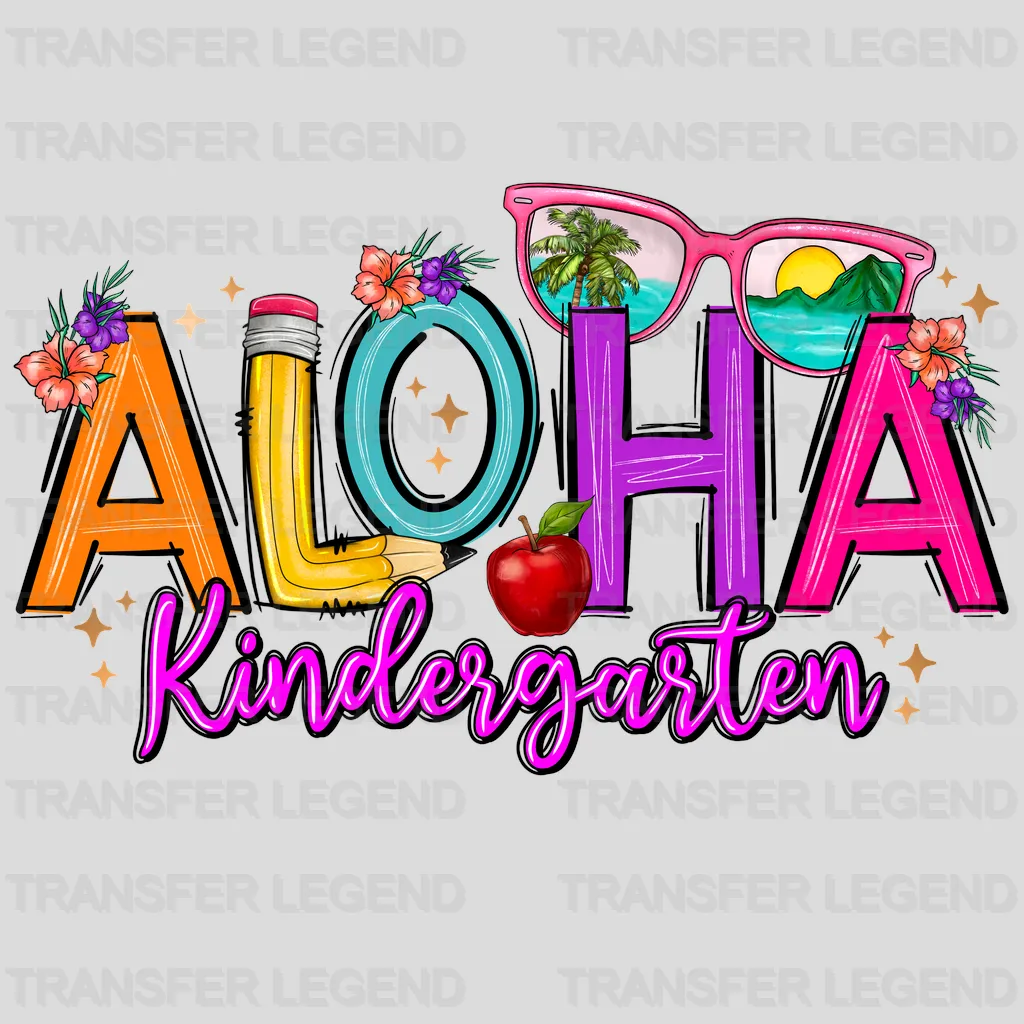 Aloha Kindergarten Summer Design - DTF Heat Transfers - transferlegend