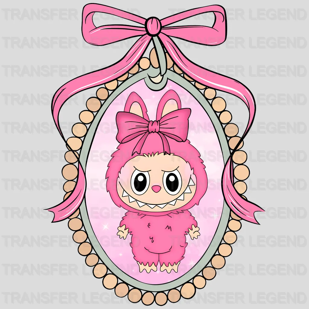 Pink Time Labubu Design - DTF Heat Transfers