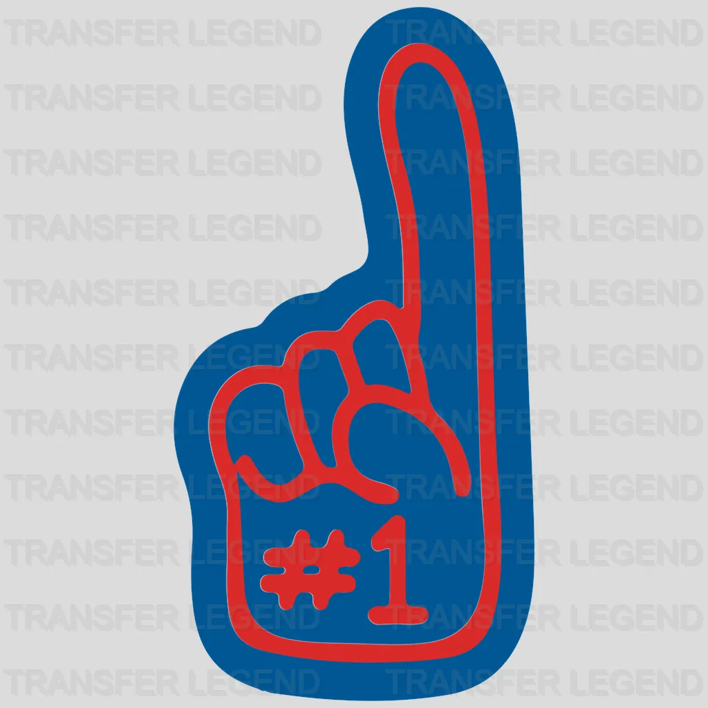 Buffalo Bills #1 Foam Finger Graphic NFL Design - DTF Heat Transfer