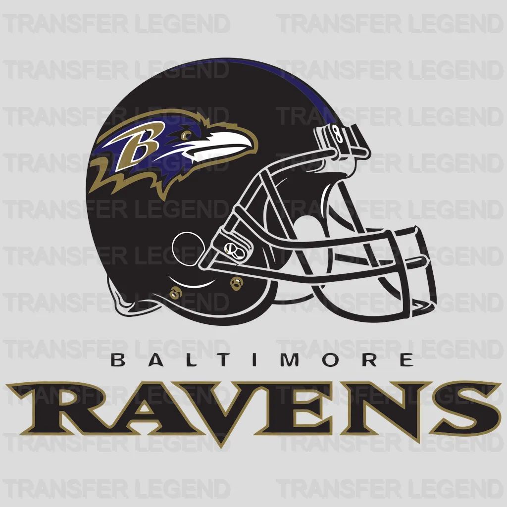 Baltimore Ravens Round “Baltimore Ravens” Text Badge NFL Design - DTF Heat Transfer