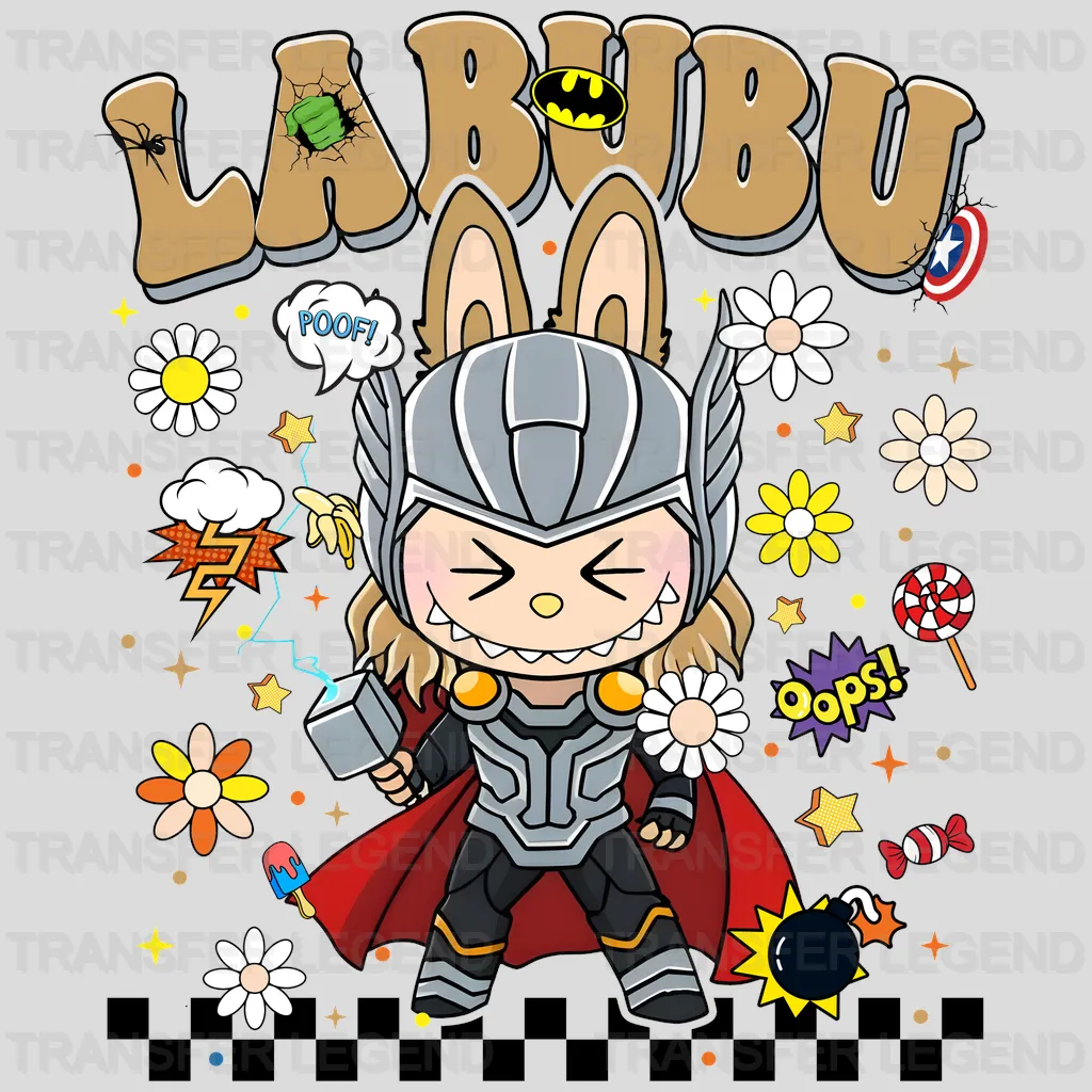 Thor Time Labubu Design - DTF Heat Transfers
