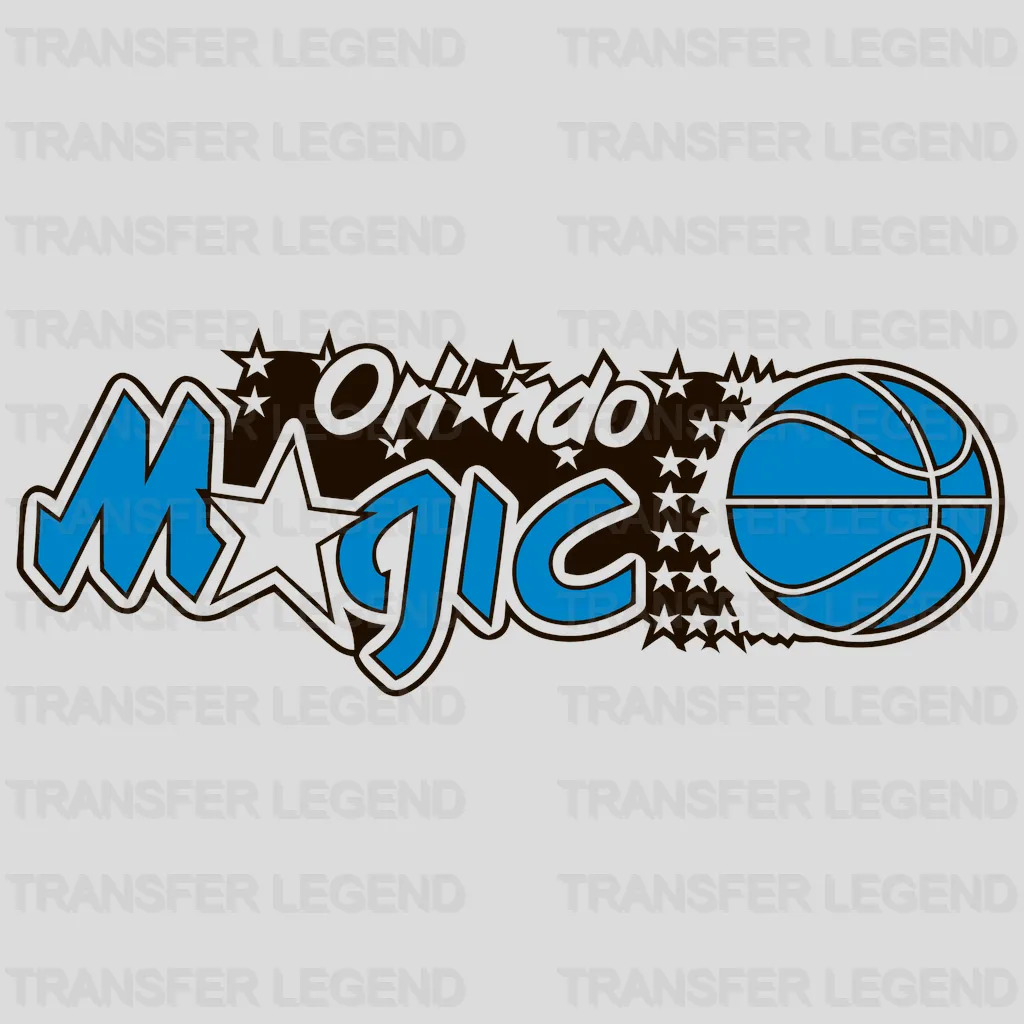 Orlando Magic Handwritten Wordmark with Star & Ball NBA Design - DTF Heat Transfer