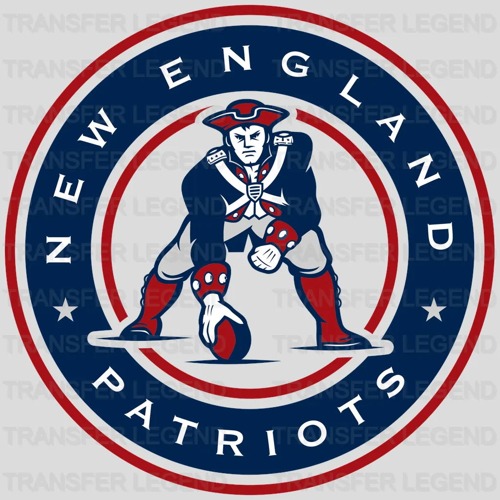 New England Patriots skeleton pirate mascot crest, NFL design - DTF Heat Transfer