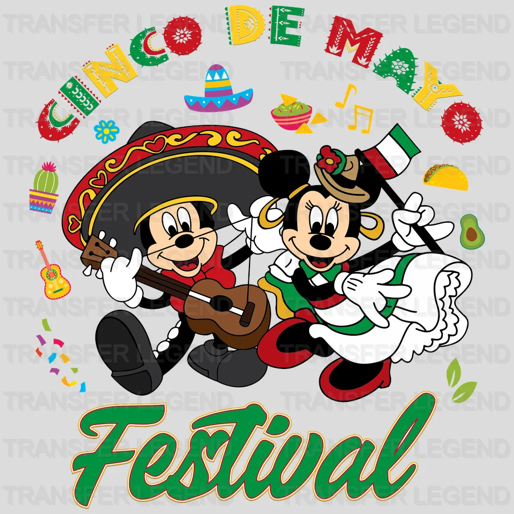 Cartoon Cinco De Mayo Festival - Cinco De Mayo DTF heat transfer - transferlegend