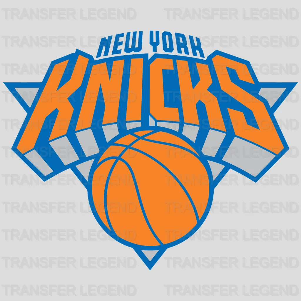 New York Knicks Retro Wordmark with Dual Basketballs NBA Design - DTF Heat Transfer