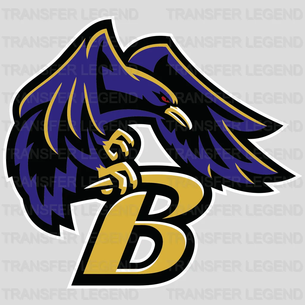 Baltimore Ravens “Flock” Retro Wordmark NFL Design - DTF Heat Transfer