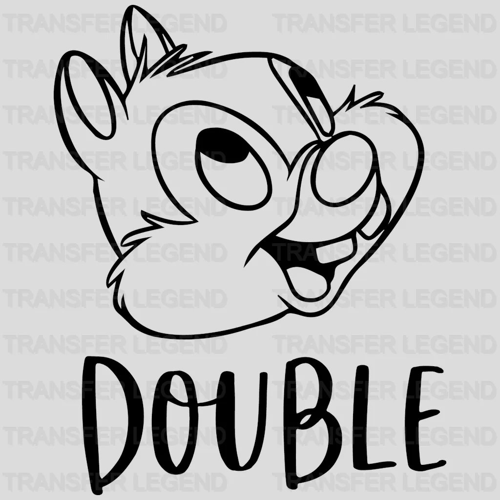 Chip And Dale Double Trouble Design - DTF heat transfer - transferlegend