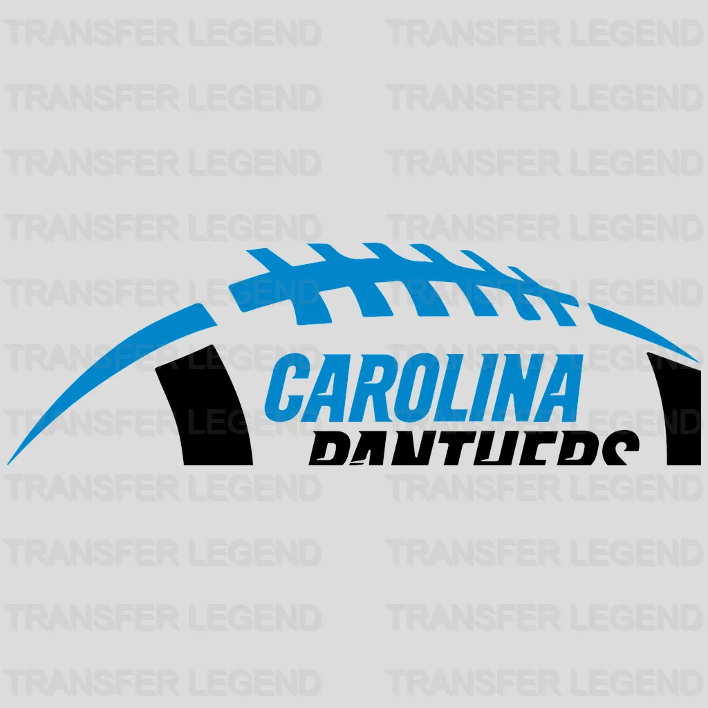 Carolina Panthers Football‑Lace Emblem NFL Design - DTF Heat Transfer
