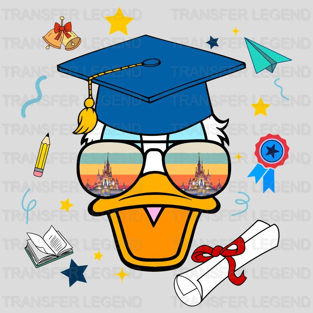Celebrate Mr Duck Graduation Design - DTF Heat Transfers - transferlegend